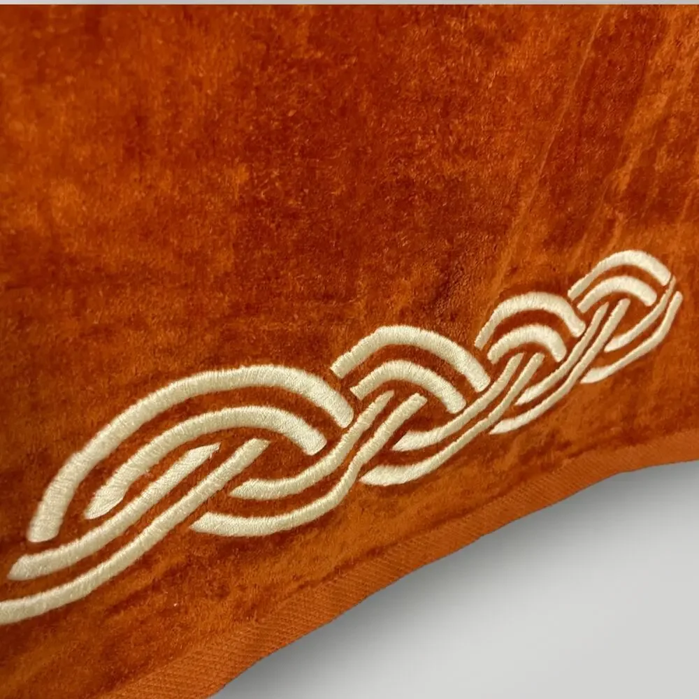 Avanti Look Vintage Embroidered Towel Set Plush Orange Cream 3 Piece